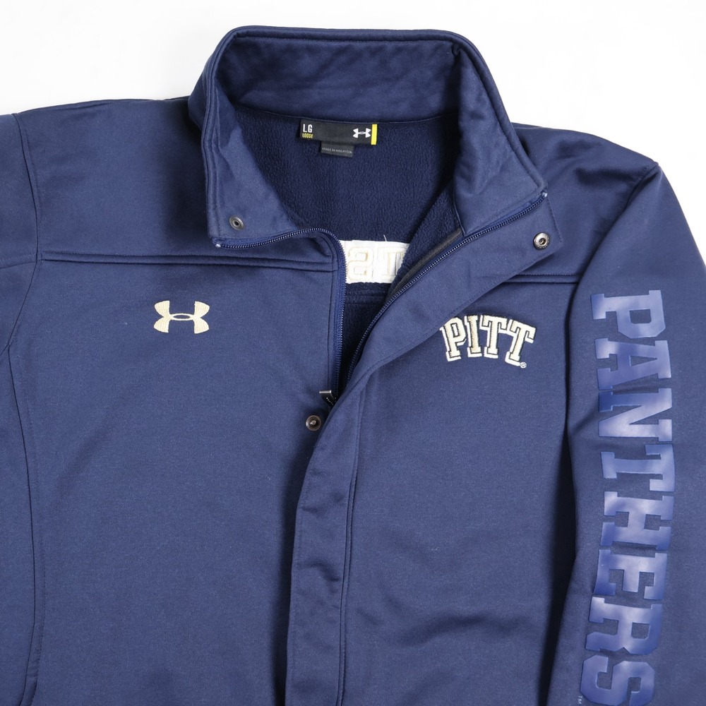 Under Armour Pitt Panthers Full Zip Jacket Navy Blue Mens Large University Logo